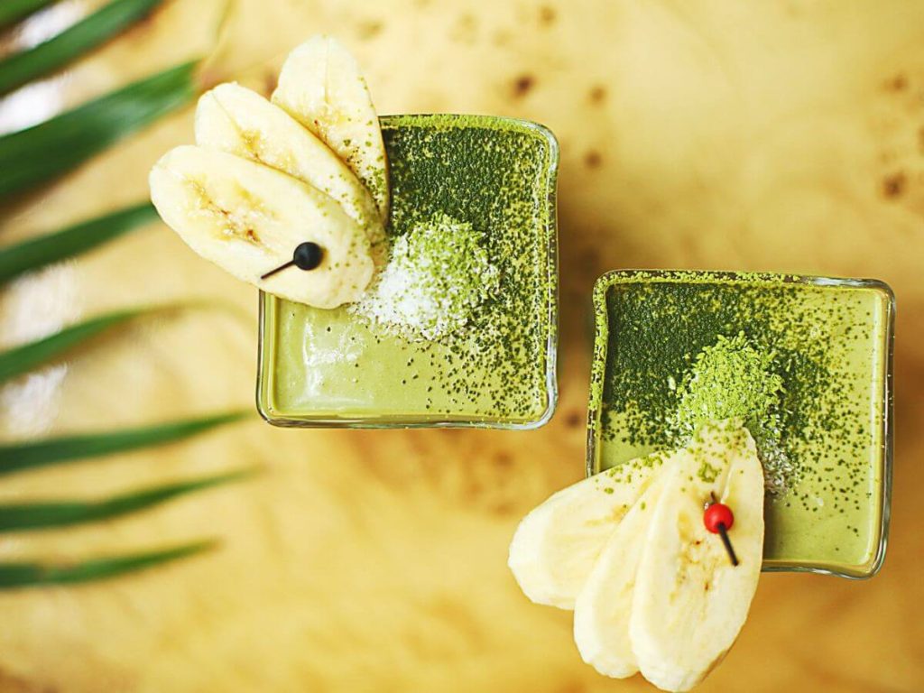 milkshake lactose free almond banana spirulina spiroulina platensis superfood