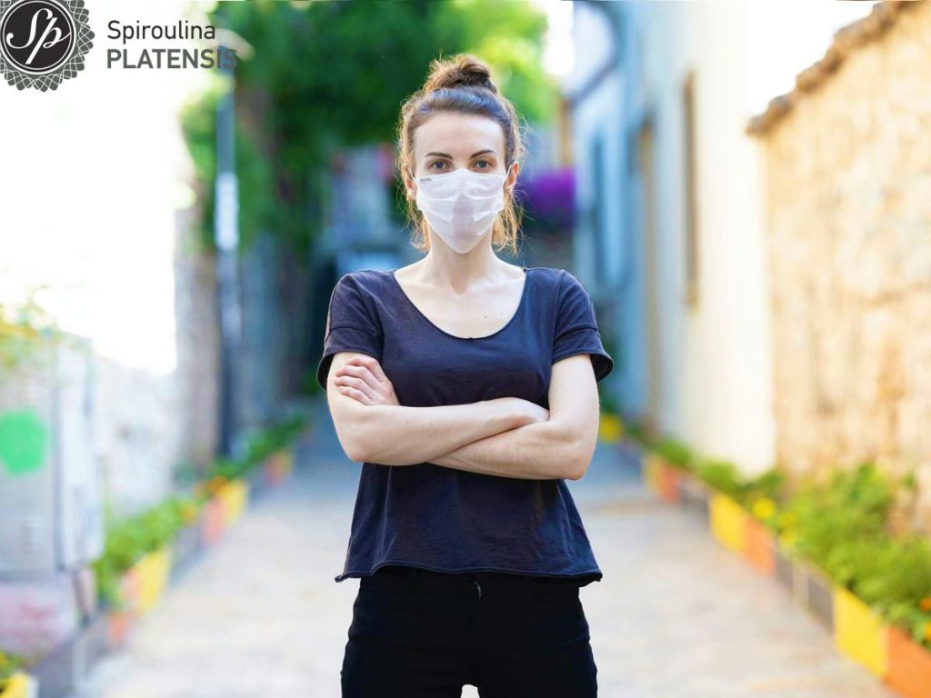 protection mask spiroulina platensis spirulina natural product greek product b