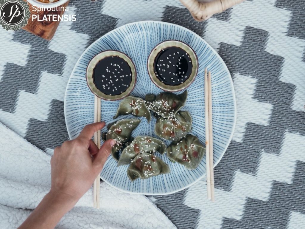 dumplings spiroulina platensis spirulina superfood