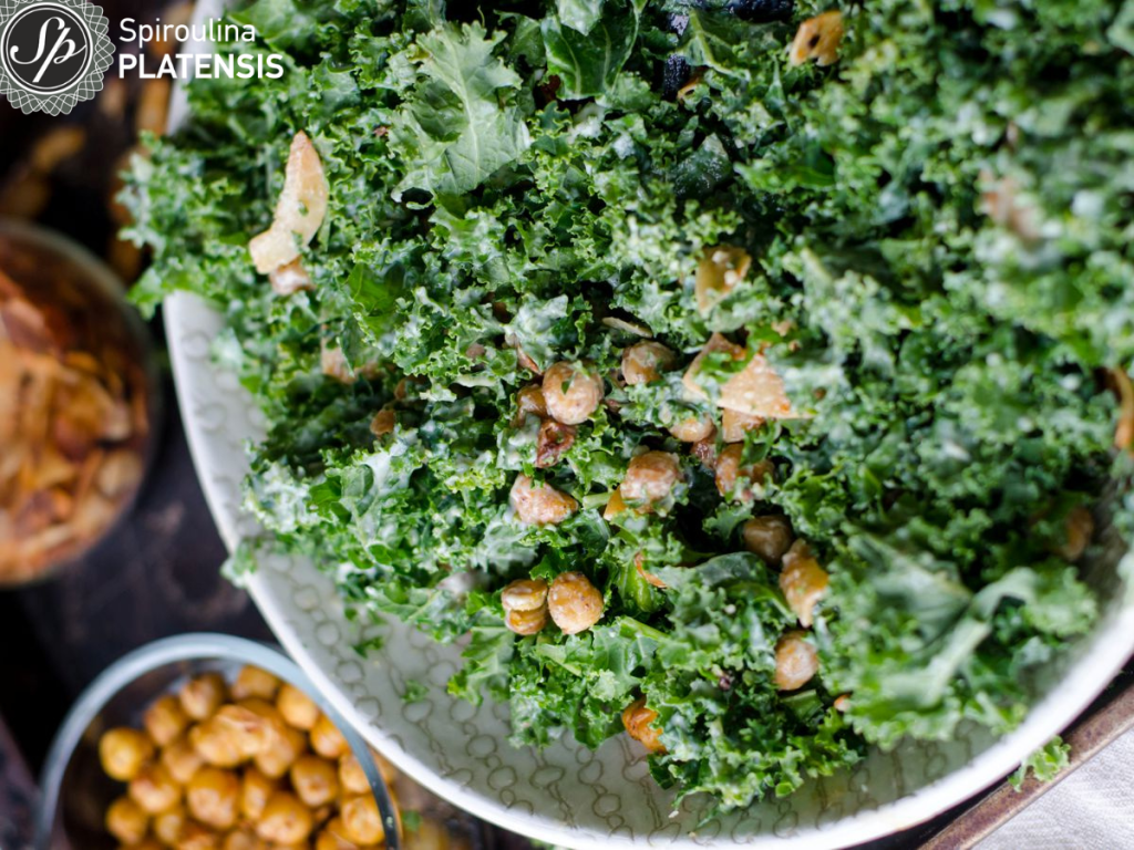 Αντιοξειδωτική σαλάτα με Σπιρουλίνα flakes antioxidant salad spiroulina platensis flakes spirulina