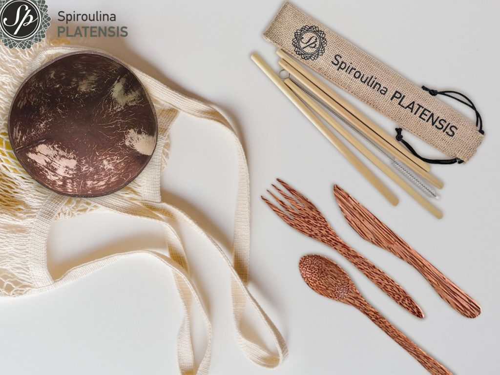 How we make our lives zero waste coconut cutlery reuse recycle sustanable spiroulina platensis