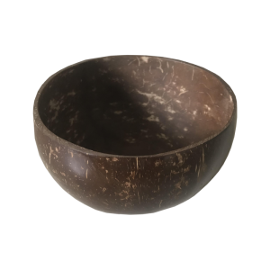 Natural coconut bowl καρύδας καφέ — διάμετρος 13–14 cm, ύψος 6 cm, χωρητικότητα 520 ml.
