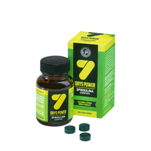 Home Spiroulina PLATENSIS 7 Days Power - ταμπλέτες χωρίς ιώδιο, ελληνική σπιρουλίνα.