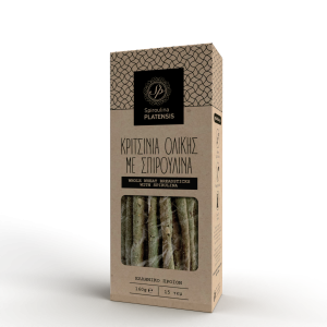 Home Κριτσίνια ολικής με Spiroulina PLATENSIS 160g — ελληνικό σνακ με σπιρουλίνα.