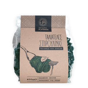 Home Ταλιατέλες με Spiroulina PLATENSIS 400g - ελληνικό ζυμαρικό με σπιρουλίνα.